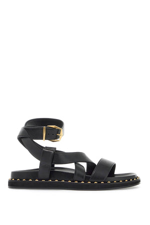 JIMMY CHOO Criss-Cross Strap Flat Sandals