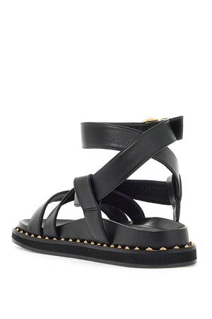 JIMMY CHOO Criss-Cross Strap Flat Sandals