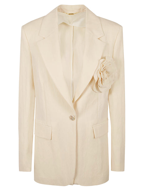 BLUMARINE Elegant Women's Jacket with Floral Appliqué