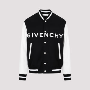 GIVENCHY メンズロゴプリントウールボンバージャケット