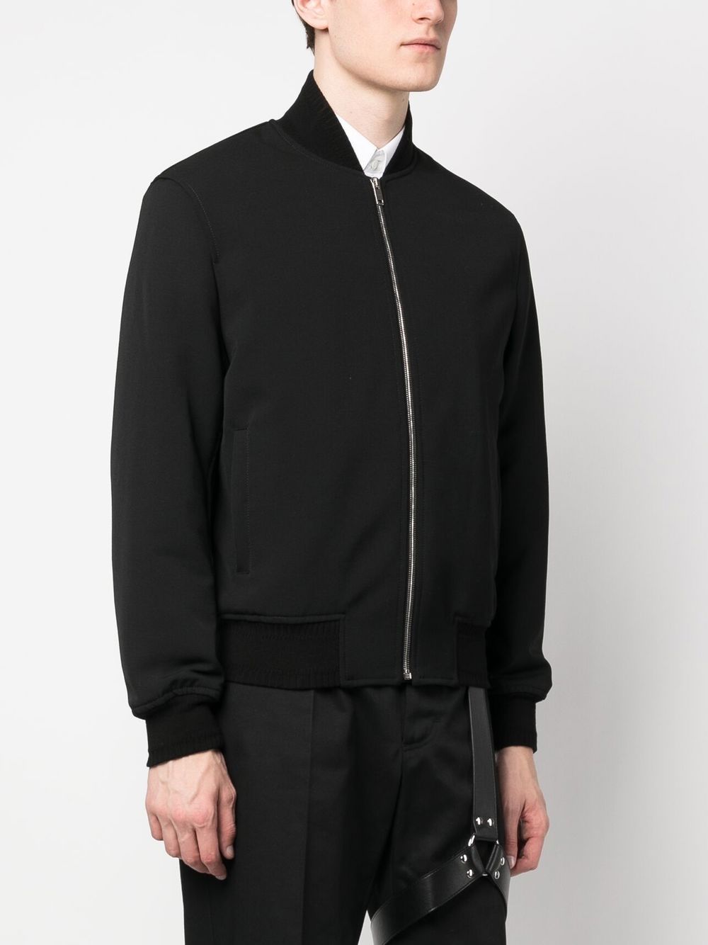 GIVENCHY Men's Wool Logo Lettering Bomber Jacket