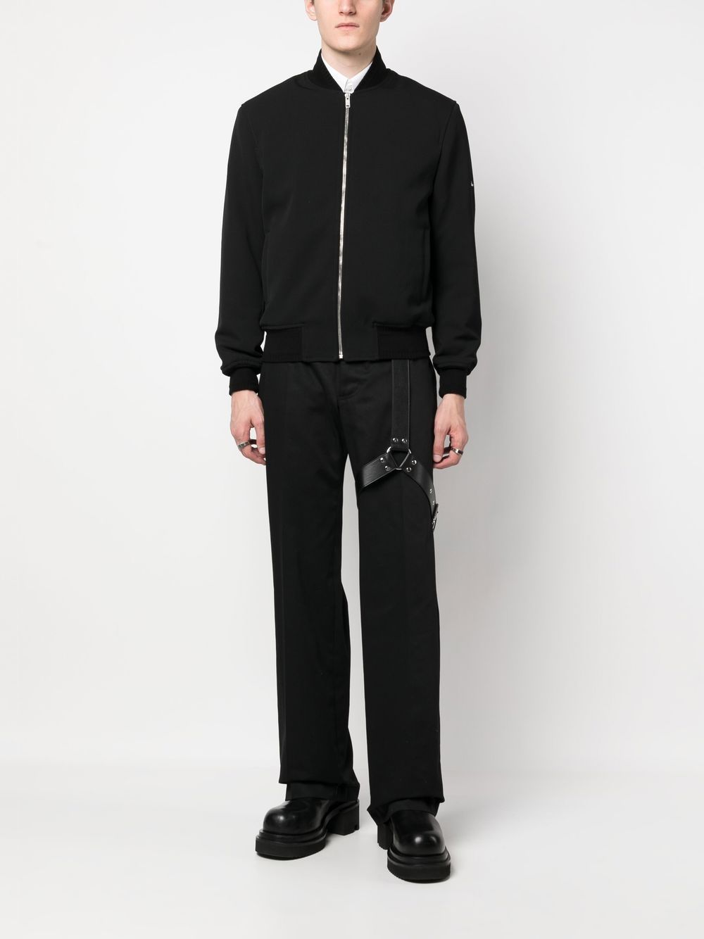 GIVENCHY Men's Wool Logo Lettering Bomber Jacket