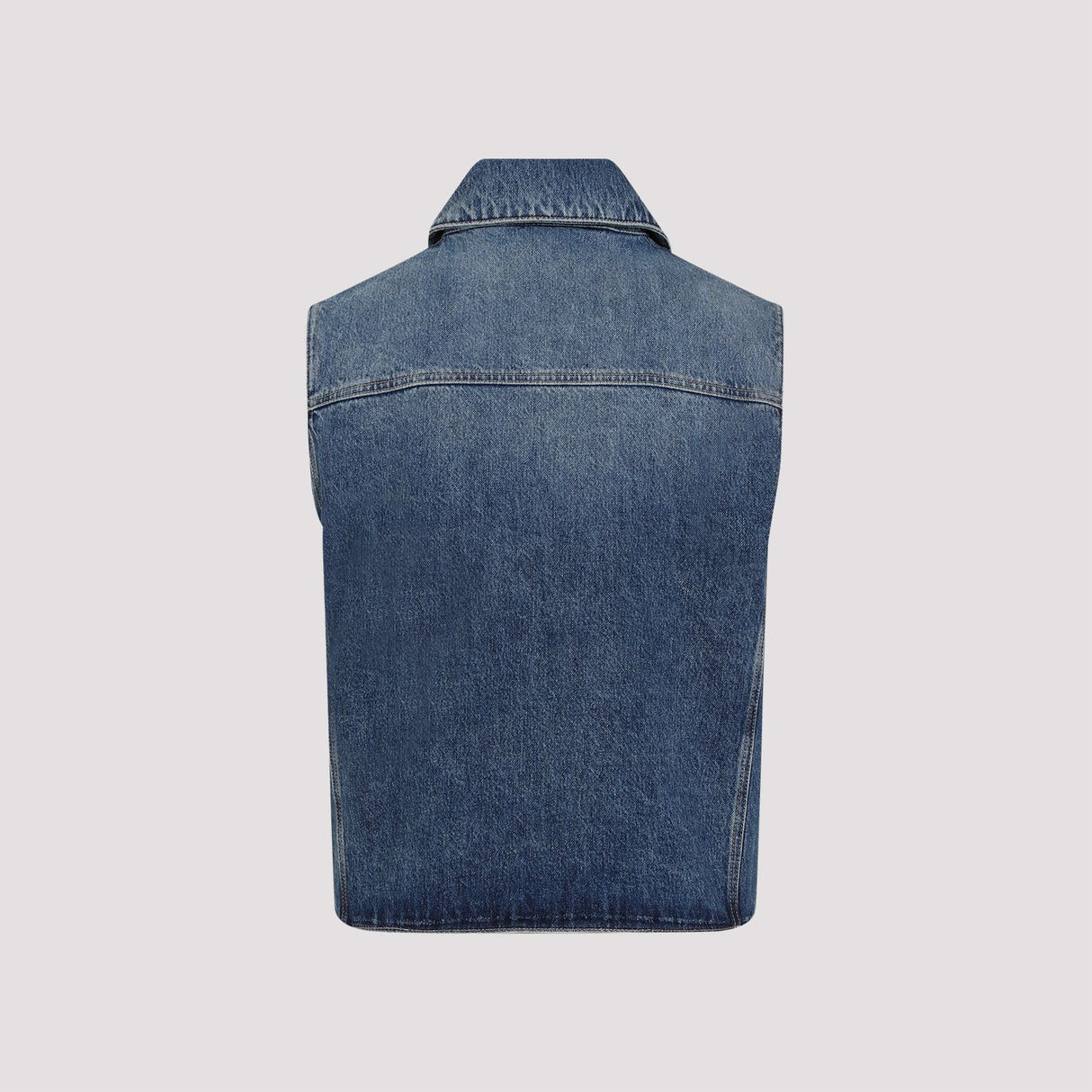 GIVENCHY Classic Denim Vest with Dual Zipped Pockets - Men’s Fashion