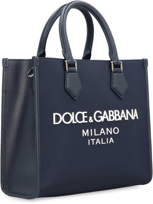 DOLCE & GABBANA ナイロン トート ハンドバッグ メンズ - ネイビー, SS24