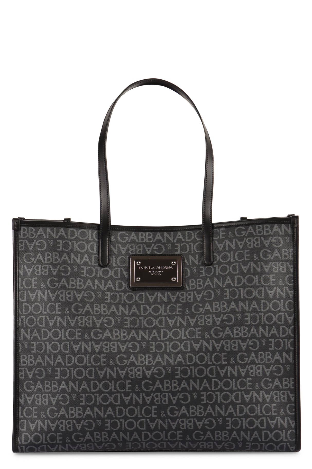 DOLCE & GABBANA Large Jacquard-Coated Tote Handbag