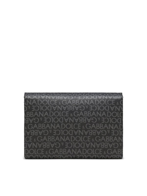 DOLCE & GABBANA Allover Logo Mini Shoulder Bag 30X19X13 CM