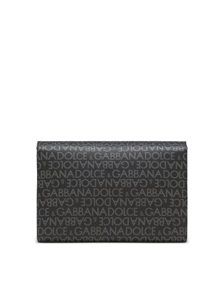 DOLCE & GABBANA Allover Logo Mini Shoulder Bag 30X19X13 CM