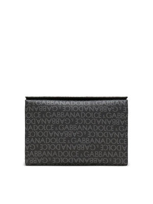 DOLCE & GABBANA Allover Logo Mini Shoulder Bag 30X19X13 CM