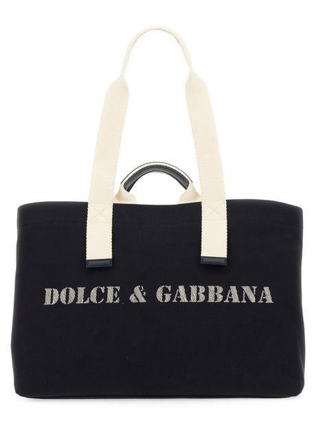 DOLCE & GABBANA Stylish Shopping Handbag with Logo - Perfect for Men