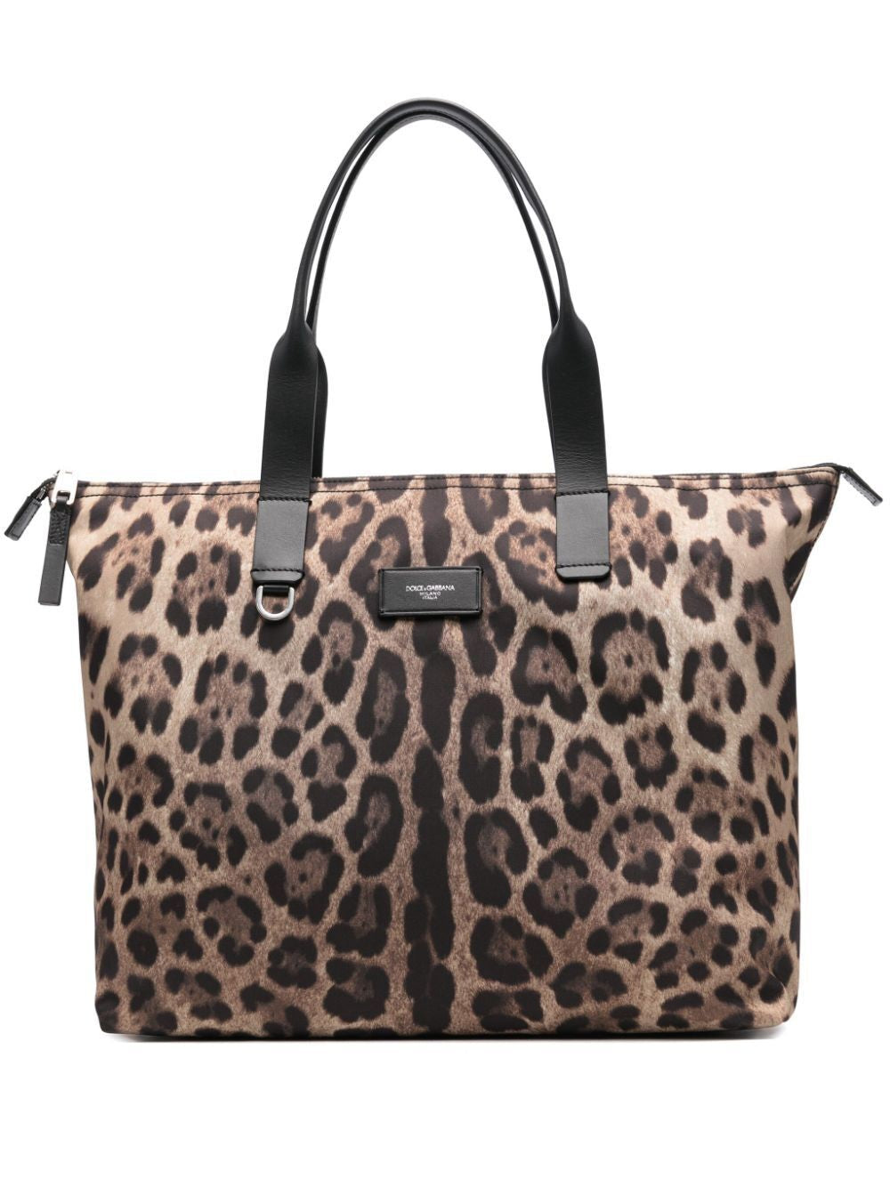 DOLCE & GABBANA Leopard Print Nylon Adamo Shopper