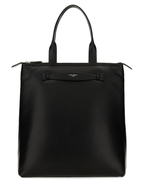 DOLCE & GABBANA Premium Shopper Handbag in Luxurious Nappa Calfskin