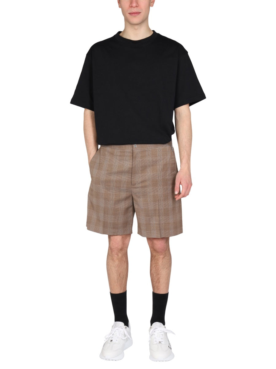 GIVENCHY Prince of Wales Pattern Bermuda Shorts for Men