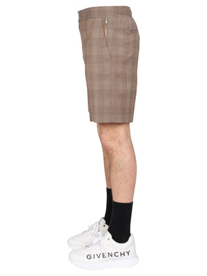 GIVENCHY Prince of Wales Pattern Bermuda Shorts for Men