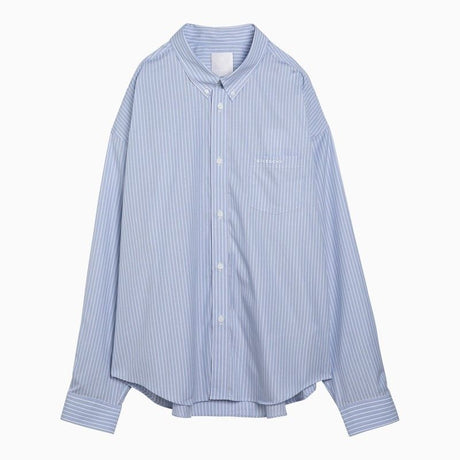 GIVENCHY Striped Cotton Button-Down Shirt with Logo - Men's SS24