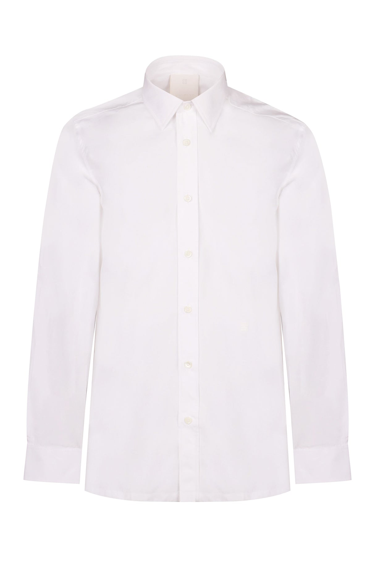 GIVENCHY Classic Rounded Hem Cotton Shirt for Men