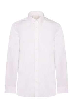 GIVENCHY Classic Rounded Hem Cotton Shirt for Men