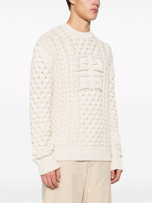 GIVENCHY Chunky Cable Knit Crewneck Sweater - SS24