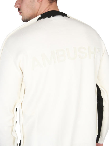 AMBUSH Men's Crossneck Ribbed Collar T-Shirt