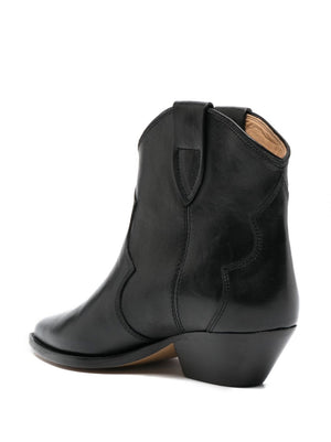 ISABEL MARANT Pointed Toe Leather Ankle Boots