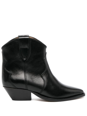 ISABEL MARANT Pointed Toe Leather Ankle Boots