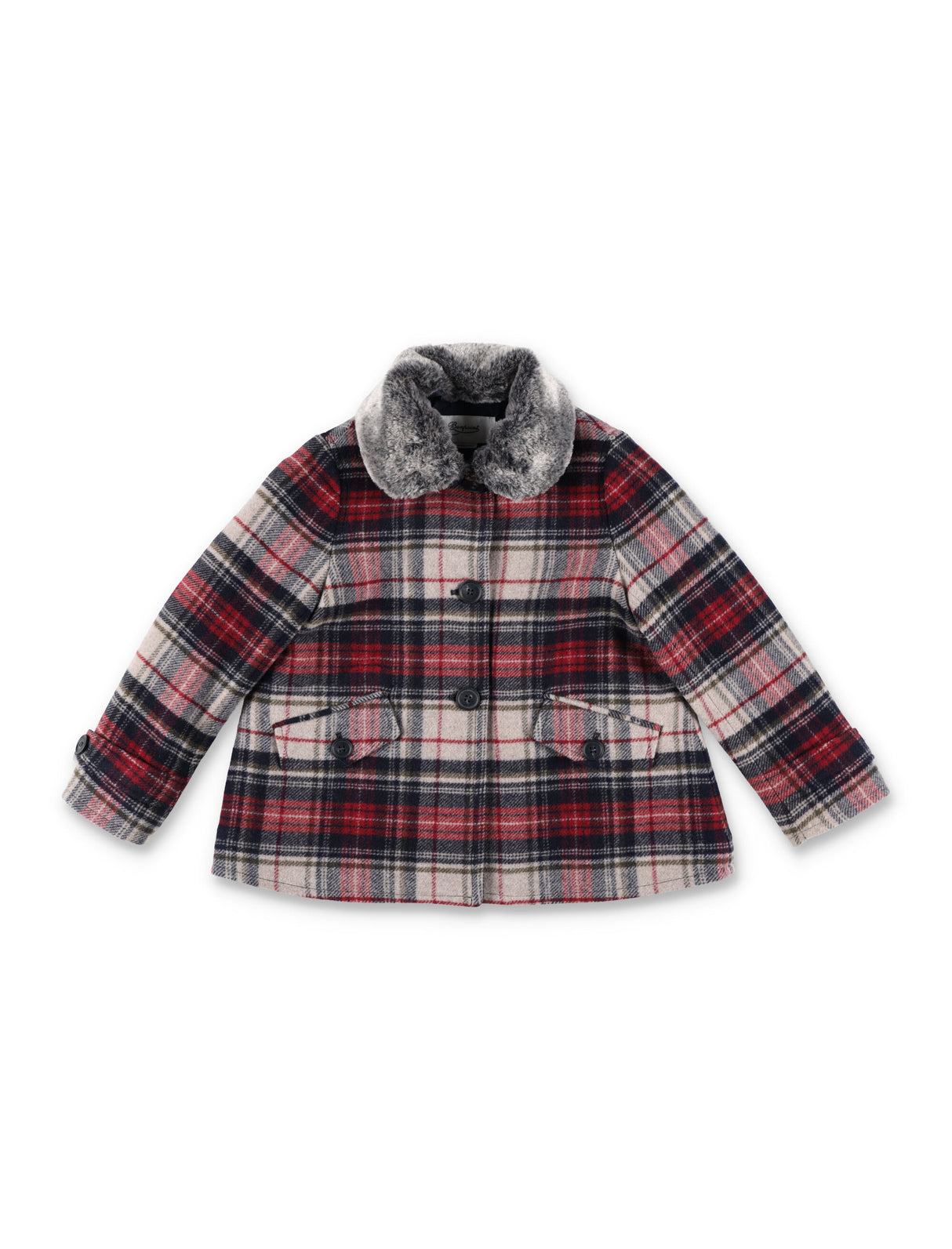 BONPOINT Classic Check Jacket for Girls - Fall Winter 24/25