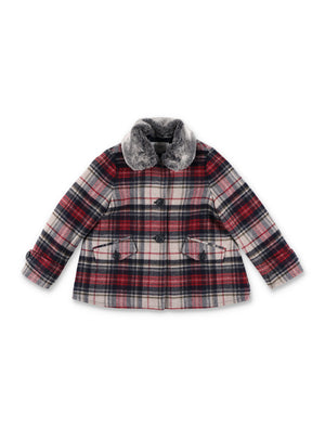 BONPOINT Classic Check Jacket for Girls - Fall Winter 24/25