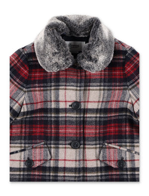 BONPOINT Classic Check Jacket for Girls - Fall Winter 24/25