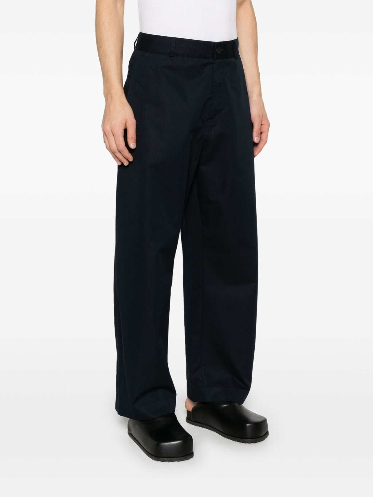 STUDIO NICHOLSON Slim Curved Leg Pant for Men