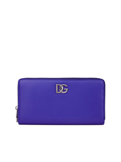 DOLCE & GABBANA Mini DG Logo Zip Around Wallet - 13x7x2 cm