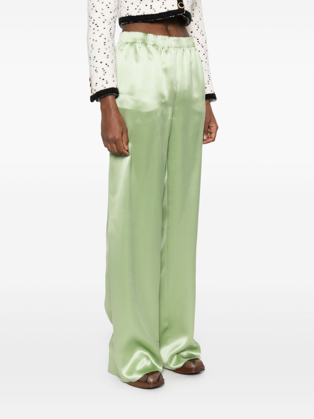 VALENTINO Luxurious 100% Silk Trousers for Women - SS25