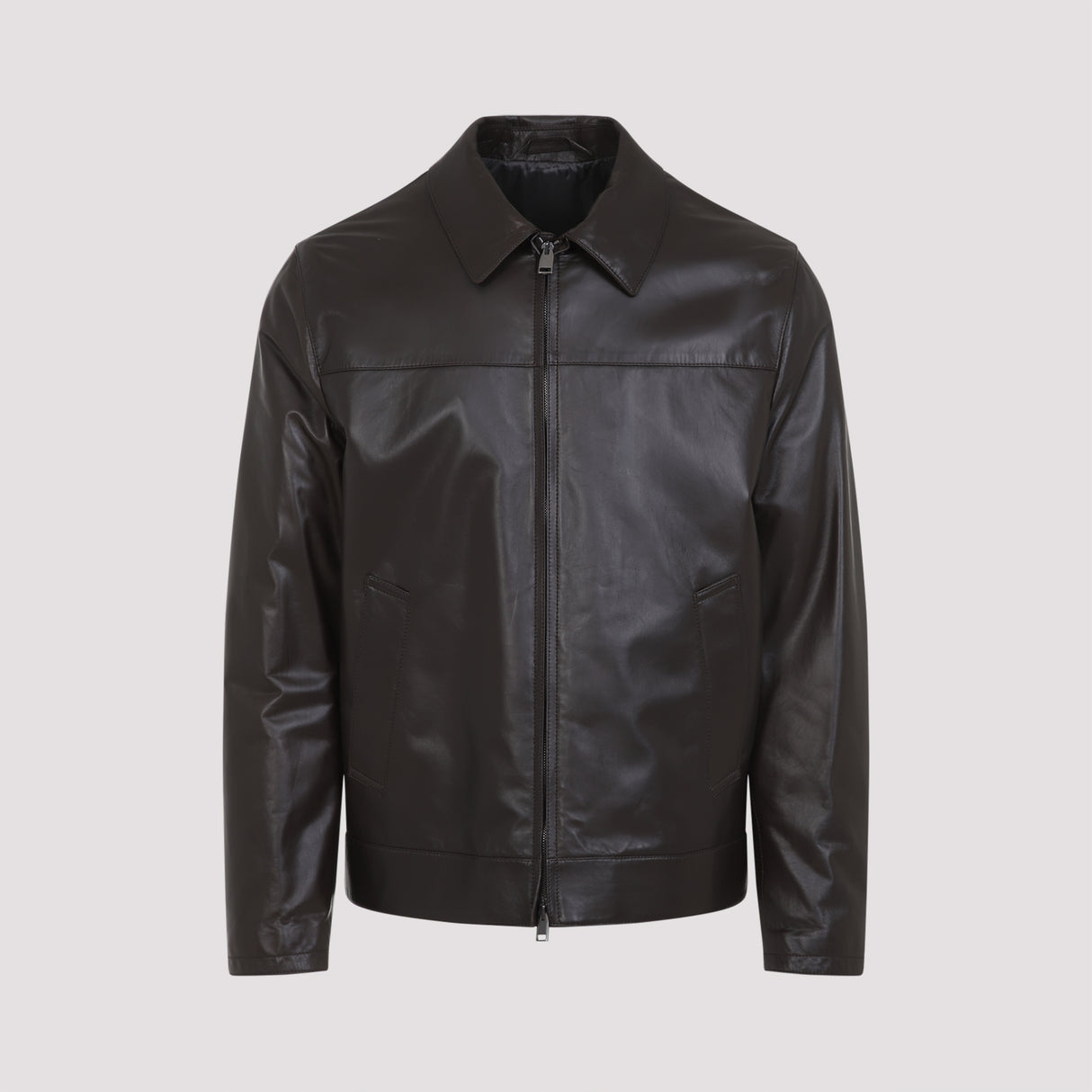 BRIONI Premium Leather Jacket for Men - Spring Summer 25