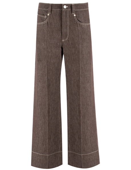 BRUNELLO CUCINELLI Wide Leg Denim Trousers for Women