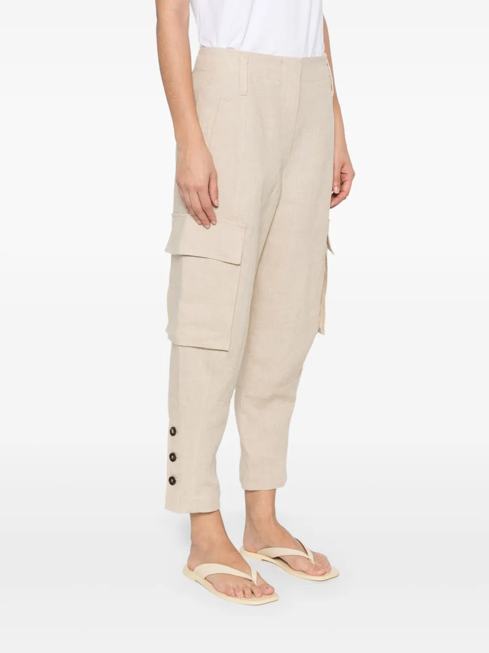 BRUNELLO CUCINELLI Elegant Linen Trousers for Women - Spring Summer 25