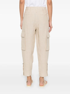 BRUNELLO CUCINELLI Elegant Linen Trousers for Women - Spring Summer 25