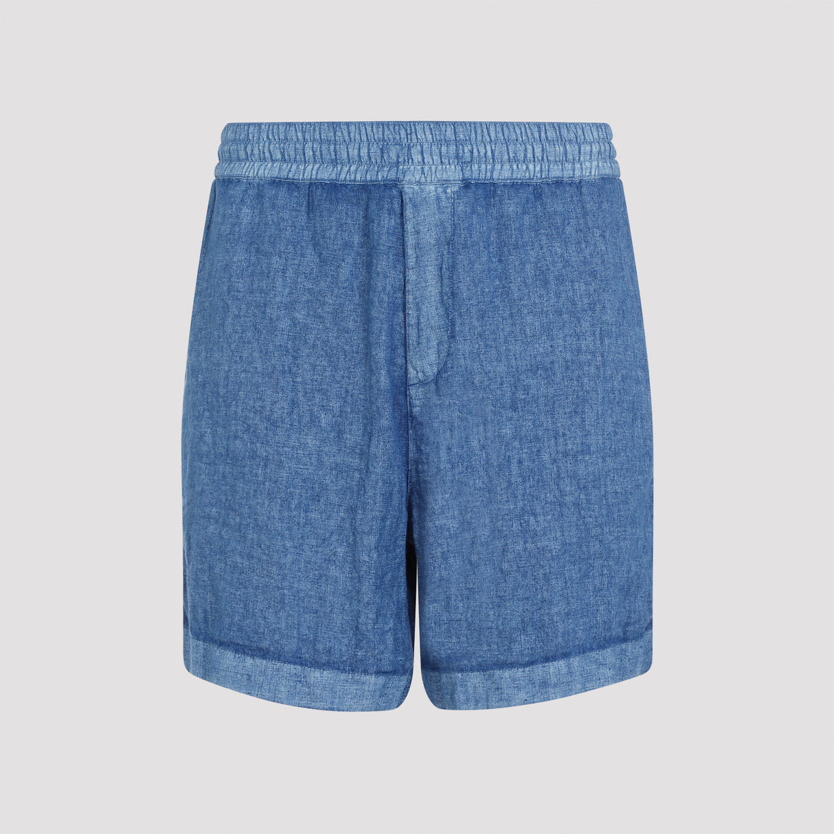 BURBERRY Linen Drawstring Mini Shorts for Men