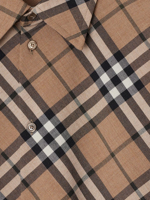 BURBERRY Check Wool Blend Shirt