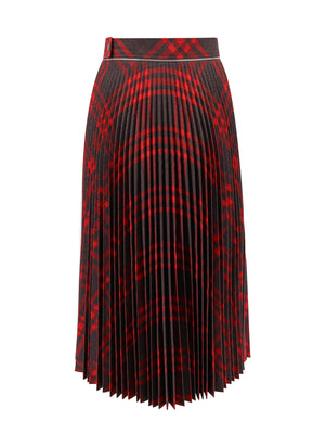 BURBERRY Pleated Wool Blend Skirt