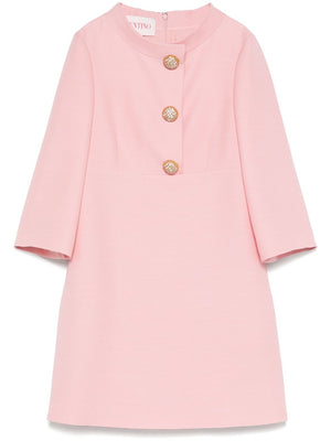 VALENTINO Luxurious Virgin Wool and Silk Mini Dress for Women