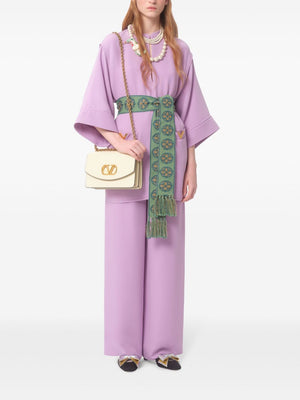 VALENTINO Elegant Lilac Silk Mini Dress