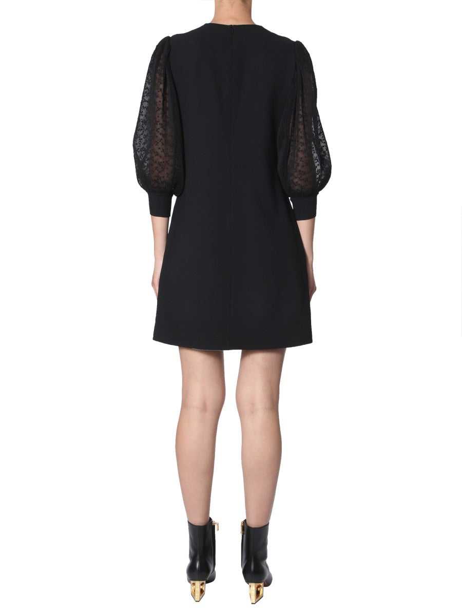 GIVENCHY Elegant Pleated Sleeve Dress