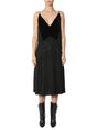 GIVENCHY Sleeveless V-Neck Mini Dress with Velvet Neck Detail