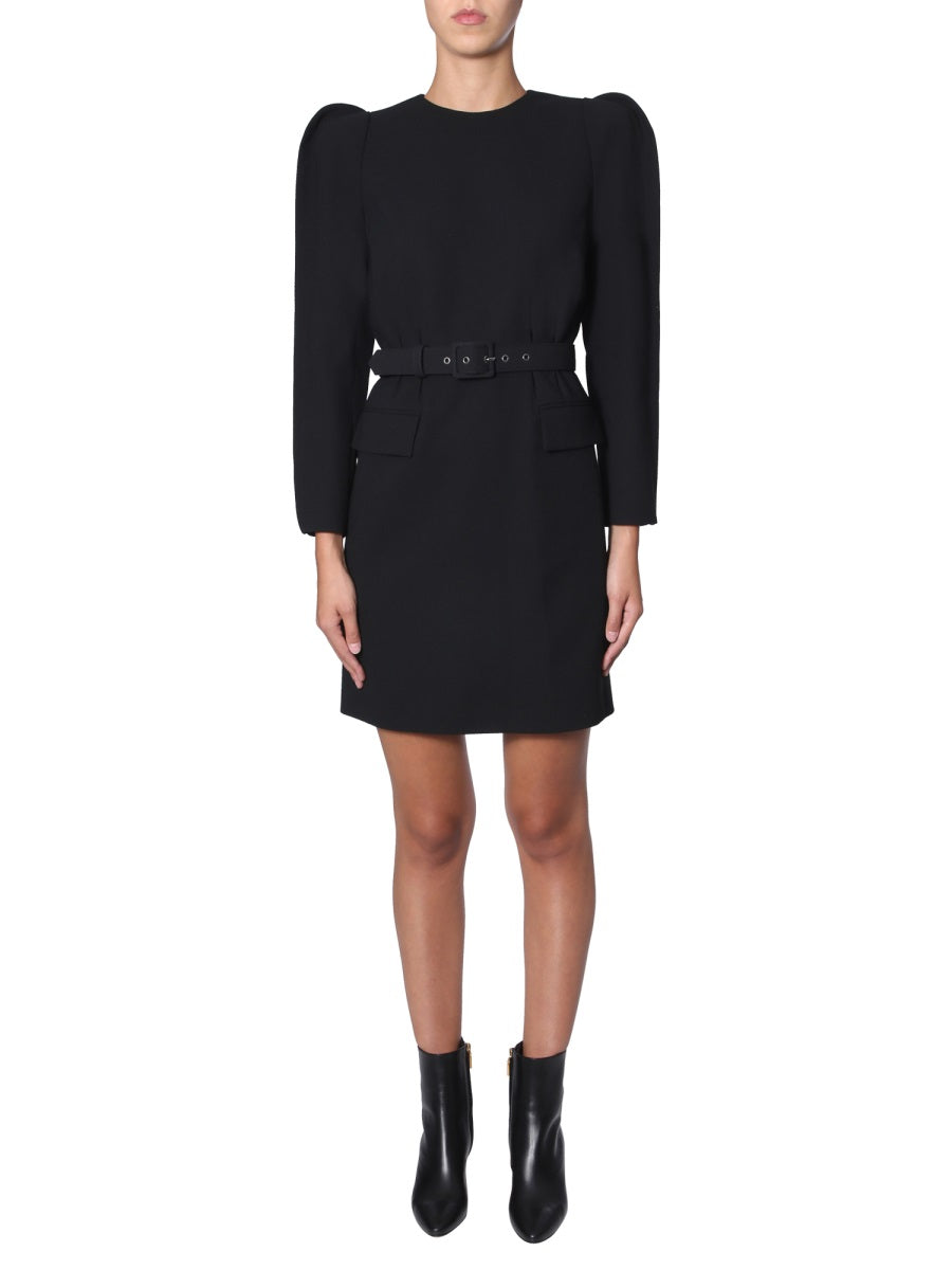 GIVENCHY Elegant Belted Dress with Round Neck