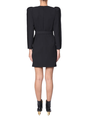 GIVENCHY Elegant Belted Dress with Round Neck