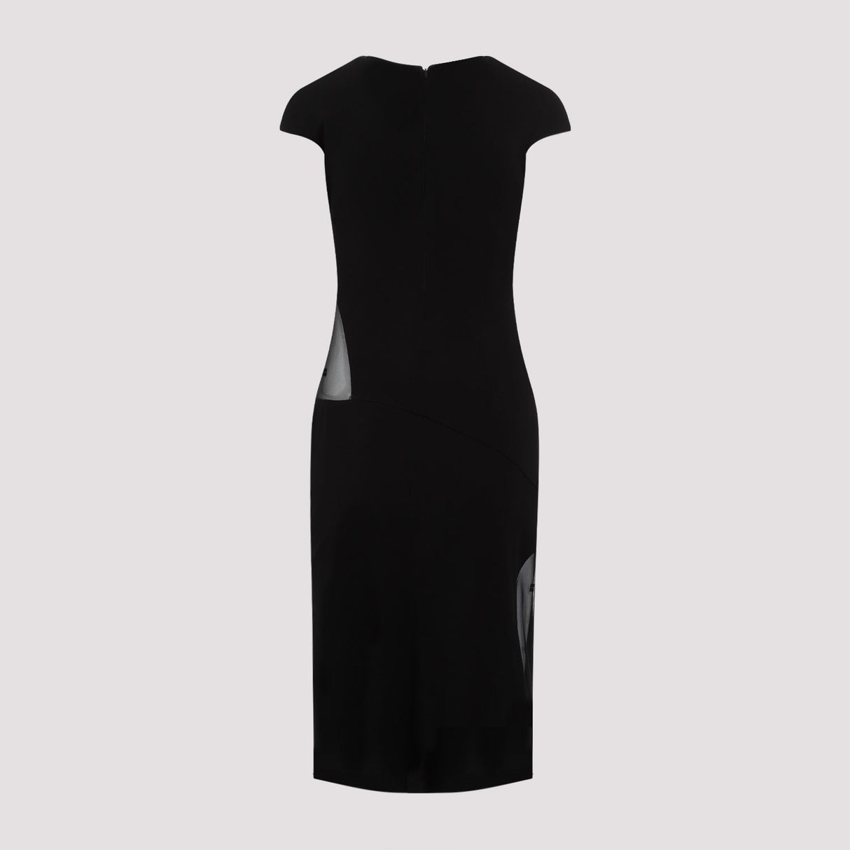 GIVENCHY Chic Crepe Mini Dress with Tulle Inserts