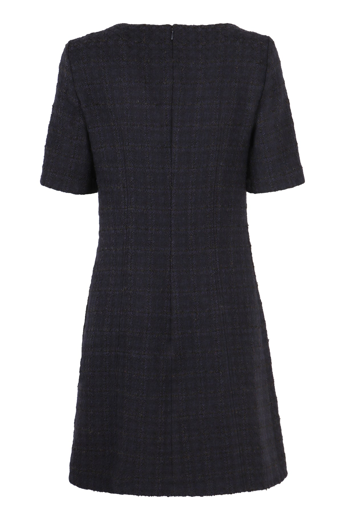 GIVENCHY Chic Wool-Blend Tweed Mini Dress with Embellished Detail