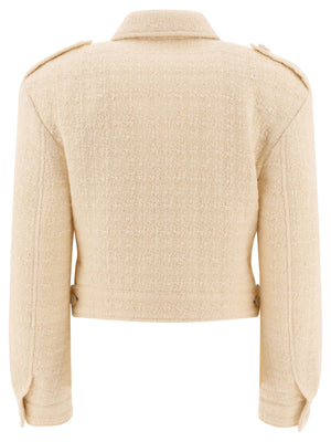 GIVENCHY Chic Short Tweed Jacket with 4G Detail