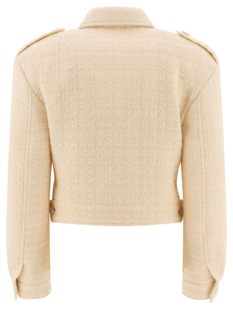 GIVENCHY Chic Short Tweed Jacket with 4G Detail