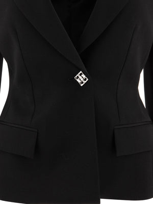 GIVENCHY Elegant Wool Blazer with Signature 4G Emblem