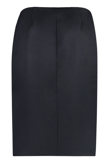 GIVENCHY Elegant Gabardine Wrap Skirt