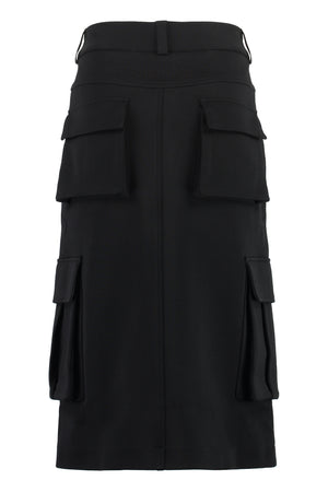 GIVENCHY Technical Fabric Mini Skirt with Dual Back Pockets